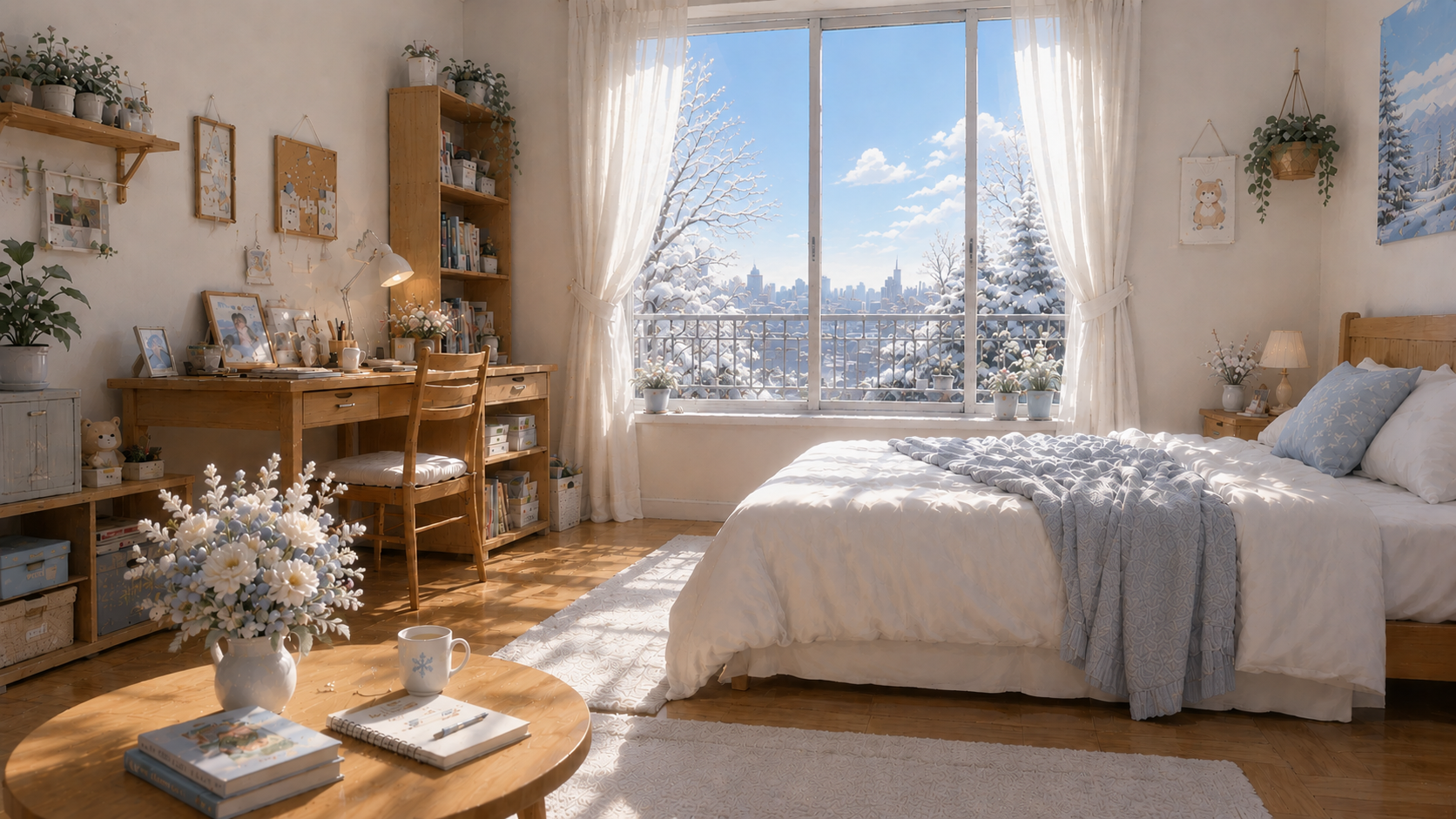Winter sunny room