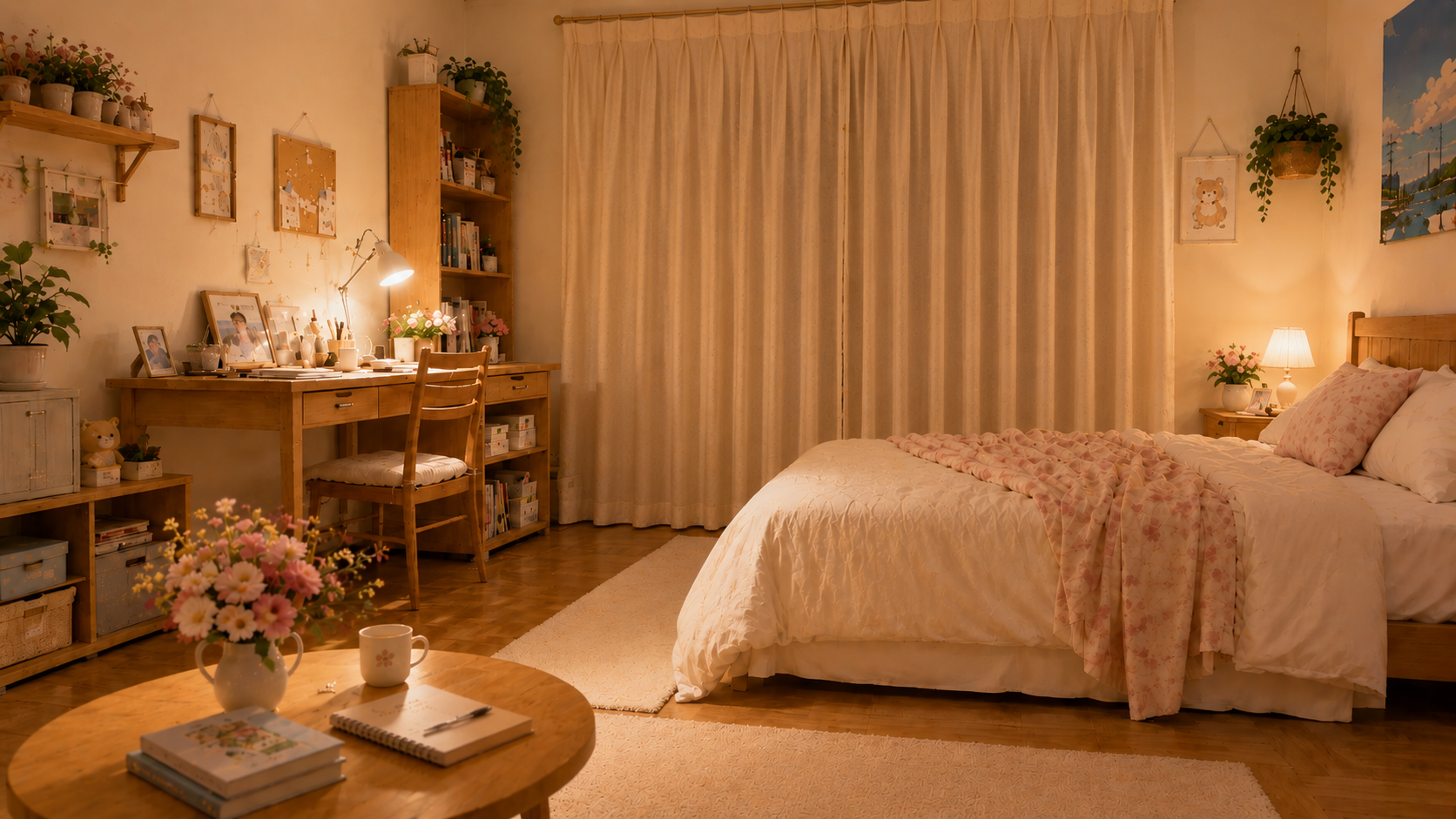 Spring night room