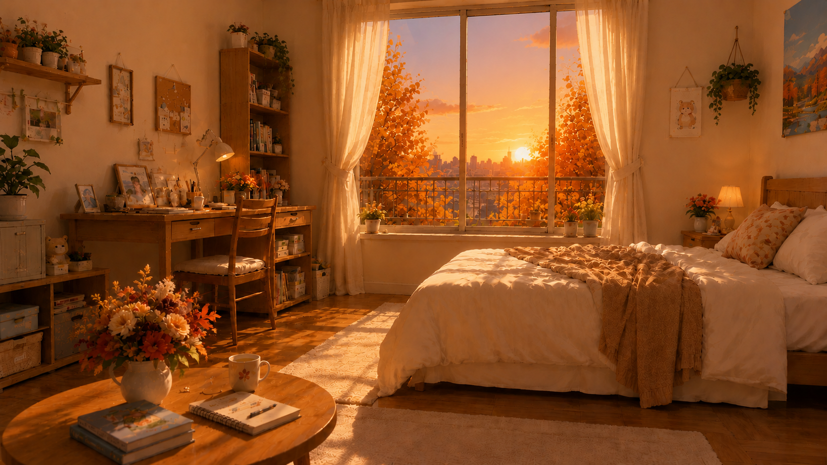 Fall sunset room